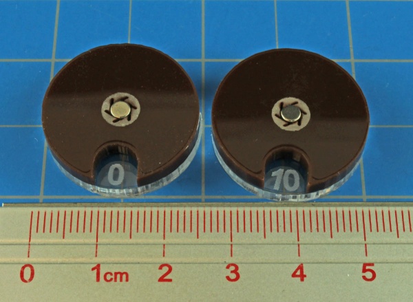 Circular Combat Dials Numbered 0-10, Brown (2) - SPECIAL ORDER!