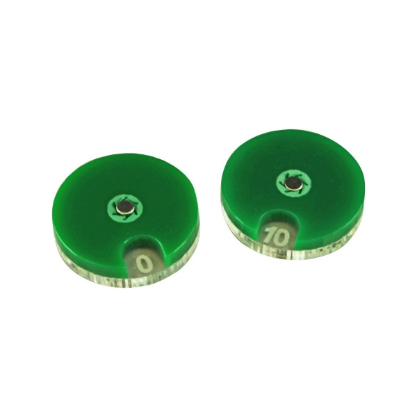 Circular Combat Dials Numbered 0-10, Green (2)