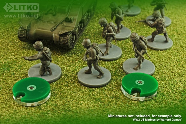 Circular Combat Dials Numbered 0-10, Green (2)