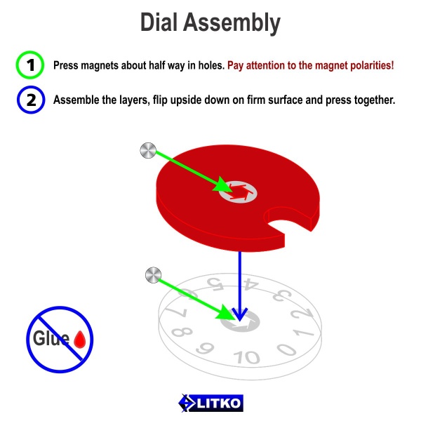 Circular Combat Dials Numbered 0-10, Red (2)