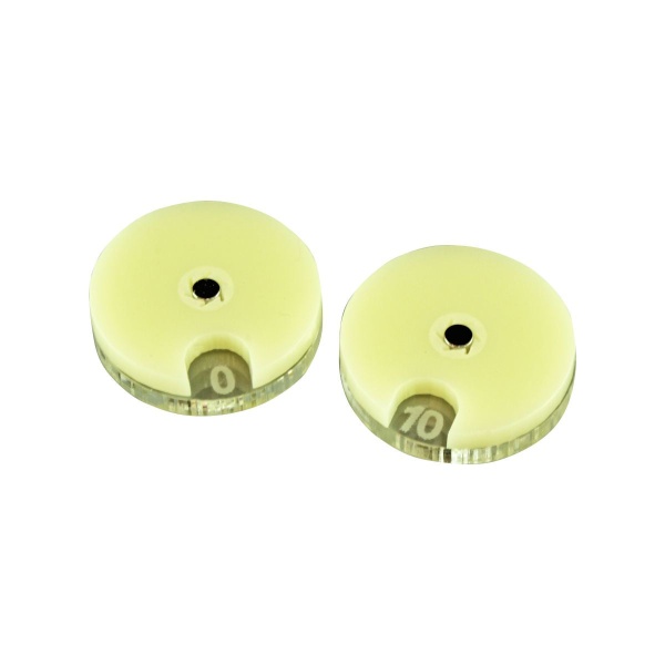 Circular Combat Dials Numbered 0-10, Ivory (2) - SPECIAL ORDER!