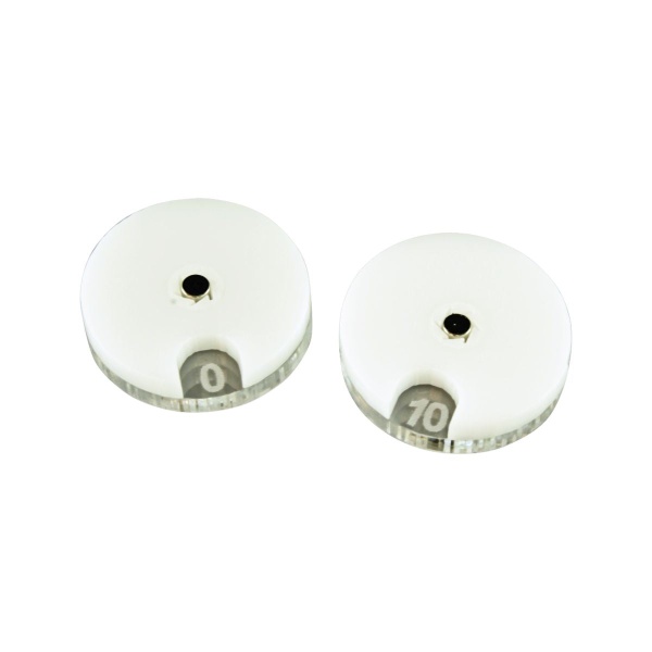 Circular Combat Dials Numbered 0-10, White (2)