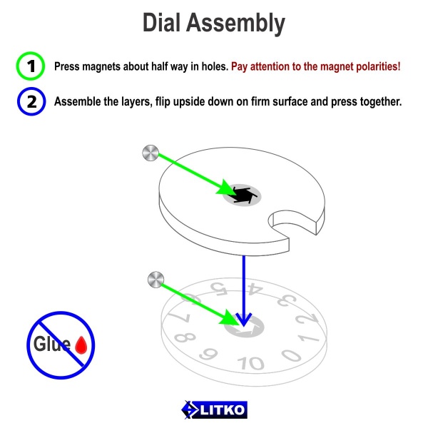 Circular Combat Dials Numbered 0-10, White (2)