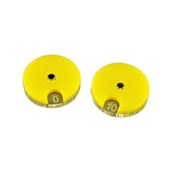 Circular Combat Dials Numbered 0-10, Yellow (2) - SPECIAL ORDER!