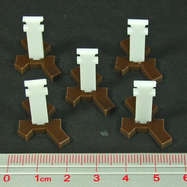 Air Base Markers, White & Brown (5)