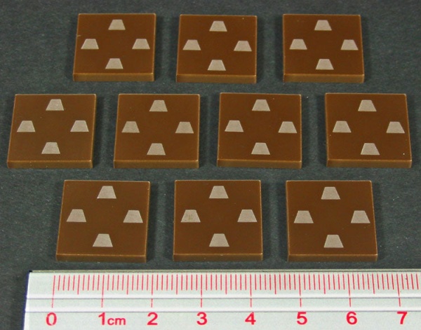 Tank Trap Tokens, Brown (10)