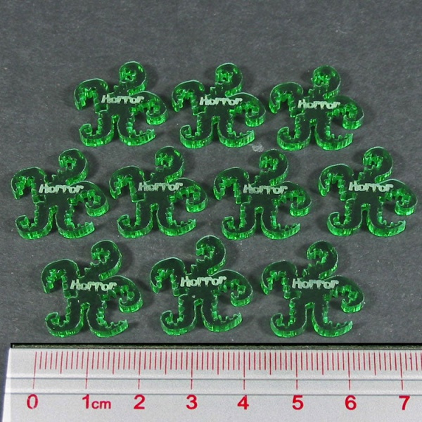 Cthulhu Horror Tokens, Translucent Green (10)