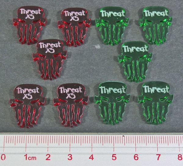 Cthulhu Threat Token Set, Translucent Red