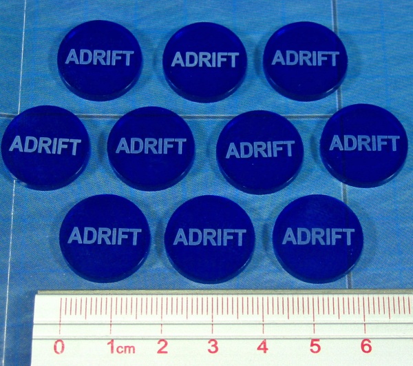 Adrift Tokens, Translucent Blue (10) - SPECIAL ORDER!