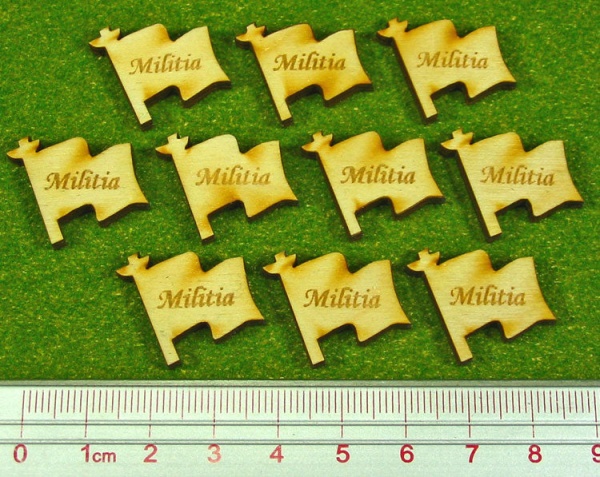 Militia Tokens, Natural Wood (10) - SPECIAL ORDER!