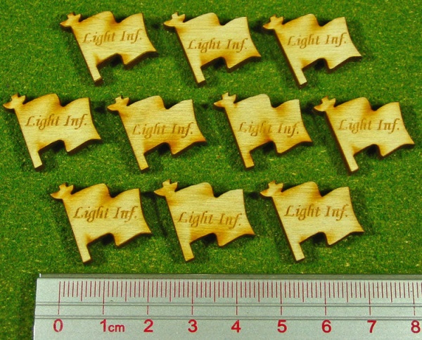 Light Infantry Tokens, Natural Wood (10) - SPECIAL ORDER!