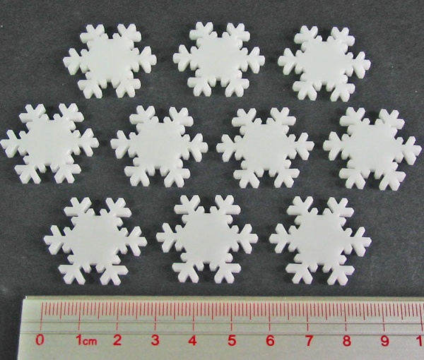 Snowflake Tokens, White (10)