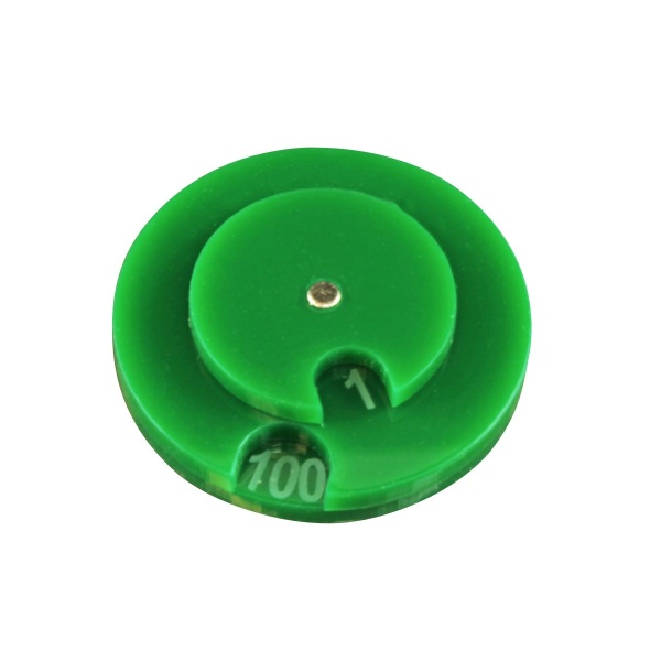 Circle Combat Dials Numbered 0-100, Green - SPECIAL ORDER!