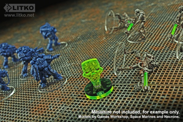 Reanimation Dials, WH40k, Fluorescent Green and Translucent Grey (2 - SPECIAL ORDER!