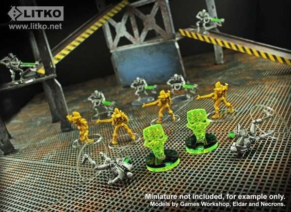 Reanimation Dials, WH40k, Fluorescent Green and Translucent Grey (2 - SPECIAL ORDER!