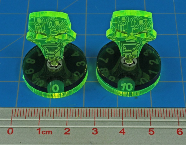 Reanimation Dials, WH40k, Fluorescent Green and Translucent Grey (2 - SPECIAL ORDER!