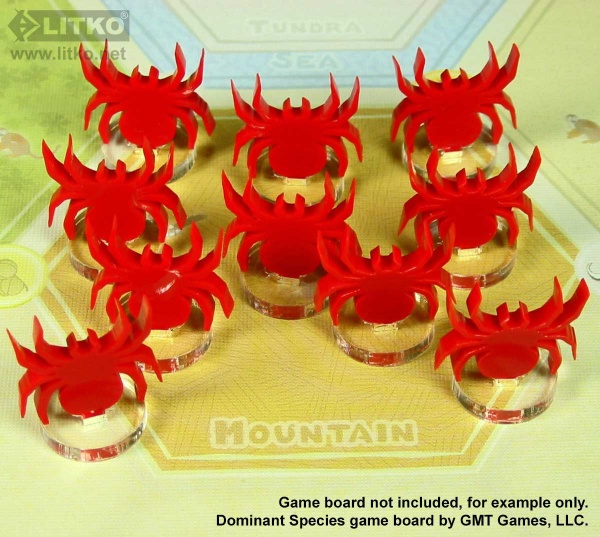 Arachnid Markers, Dominant Species, Red (10) - SPECIAL ORDER!