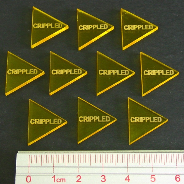 Crippled Tokens, Transparent Yellow (10) - SPECIAL ORDER!