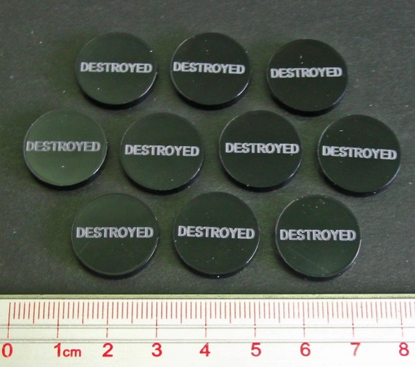 Destroyed Tokens, Translucent Grey (10)