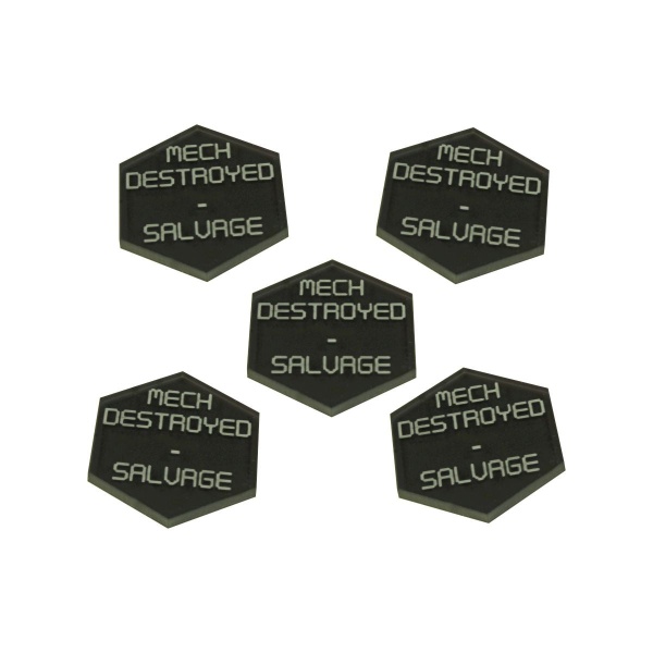 Destroyed Salvage Tokens, Translucent Grey (5) - SPECIAL ORDER!