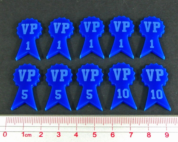 Numbered Victory Point Tokens, Blue (10) - SPECIAL ORDER!