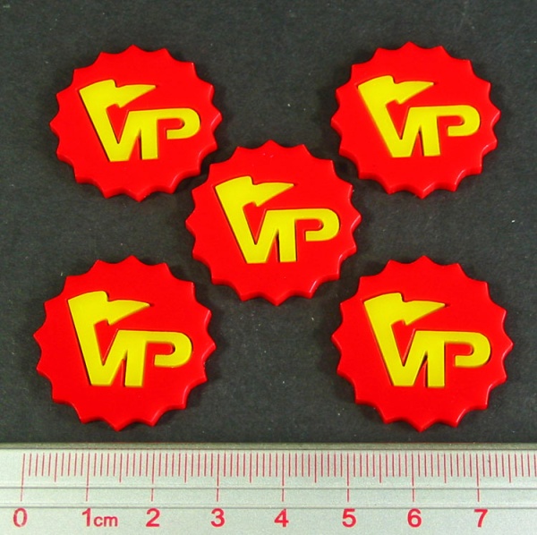 Deluxe Victory Point Tokens, Red/Yellow (5) - SPECIAL ORDER!