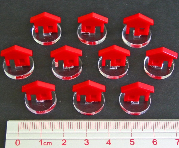 House Markers, Red  (10) - SPECIAL ORDER!