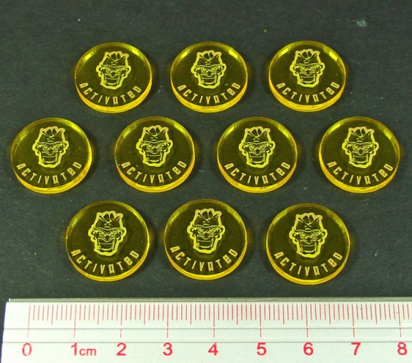 Disposable Heroes Activated Tokens, Transparent Yellow (10) - SPECIAL ORDER!