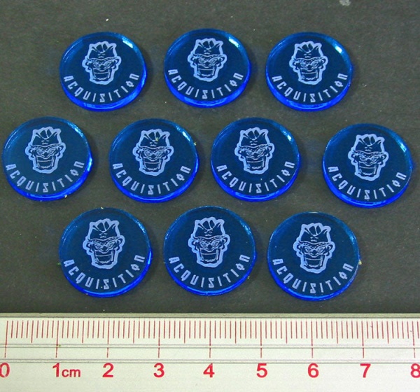 Disposable Heroes Acquisition Tokens, Fluorescent Blue (10) - SPECIAL ORDER!