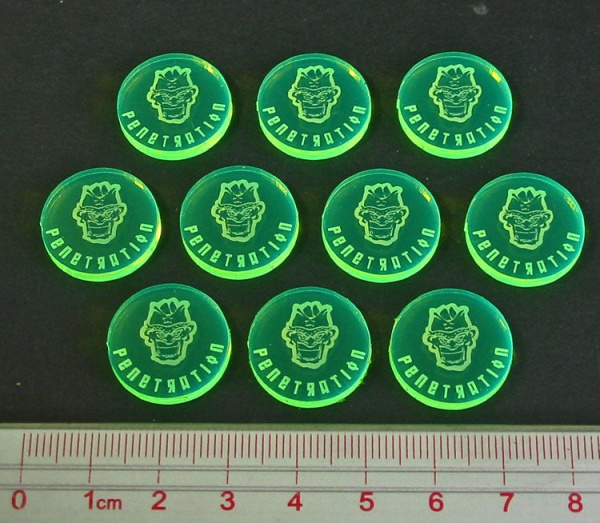 Disposable Heroes Penetration Tokens, Fluorescent Green (10) - SPECIAL ORDER!