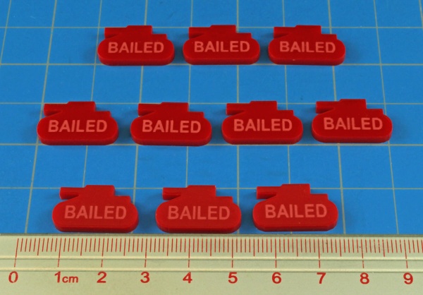 Tank Bailed Tokens, Red (10)