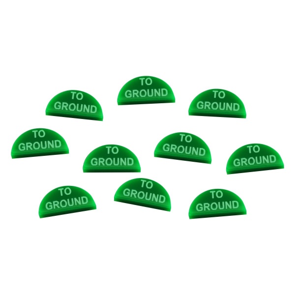 To Ground Tokens, Green (10) - SPECIAL ORDER!