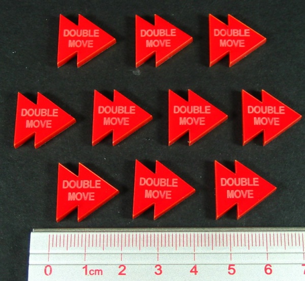 Double Move Tokens, Red (10) - SPECIAL ORDER!