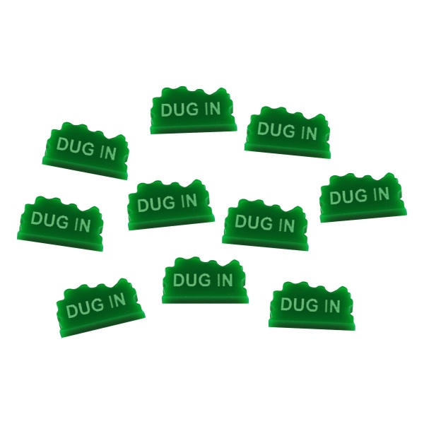 Dug In Tokens, Green (10) - SPECIAL ORDER!