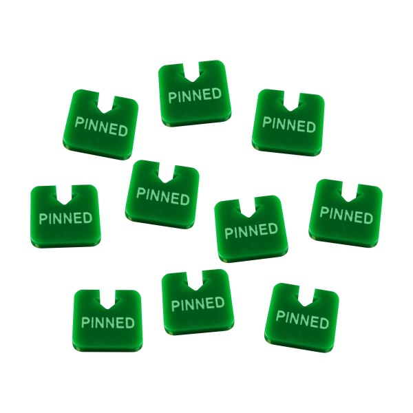 Pinned Tokens, Green (10) - SPECIAL ORDER!