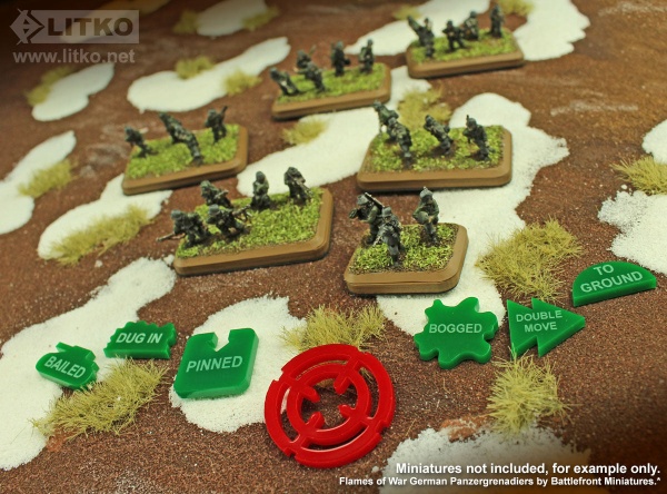 Command Tokens Set, FoW, Green (25) - SPECIAL ORDER!