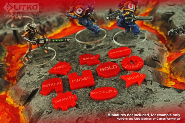 Command Token Set II, Red (10) - SPECIAL ORDER!