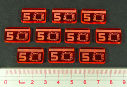 Net Hacker 5-Credit Tokens, Fluorescent Amber (10) - SPECIAL ORDER!