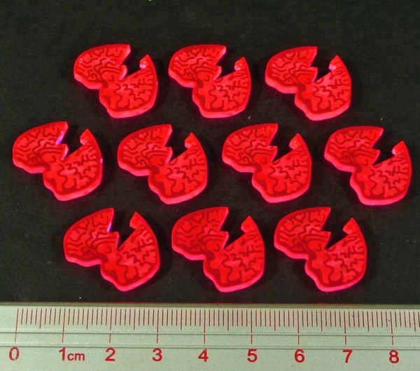 Net Hacker Brain Damage Tokens, Fluorescent Pink (10) - SPECIAL ORDER!