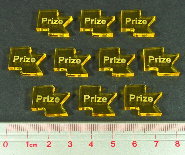 Prize Tokens, Translucent Yellow (10) - SPECIAL ORDER!