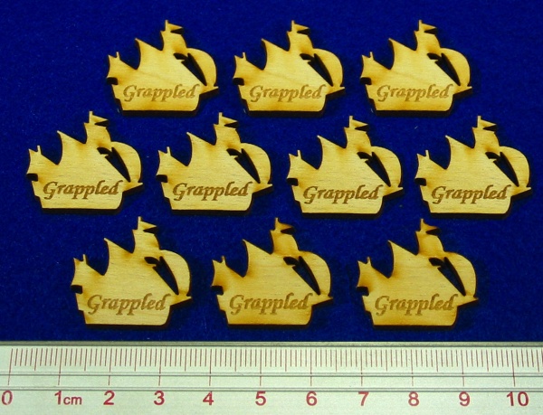 Grappled Tokens, Natural Wood (10) - SPECIAL ORDER!