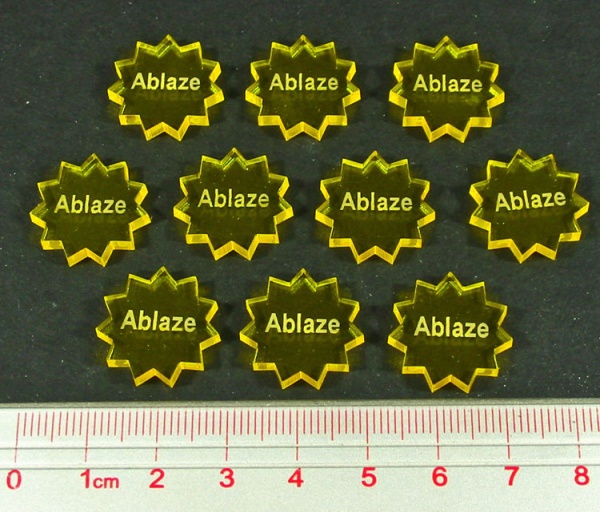 Ablaze Tokens, Transparent Yellow (10) - SPECIAL ORDER!