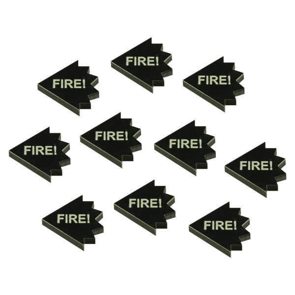 Fire! Tokens, Black (10) - SPECIAL ORDER!