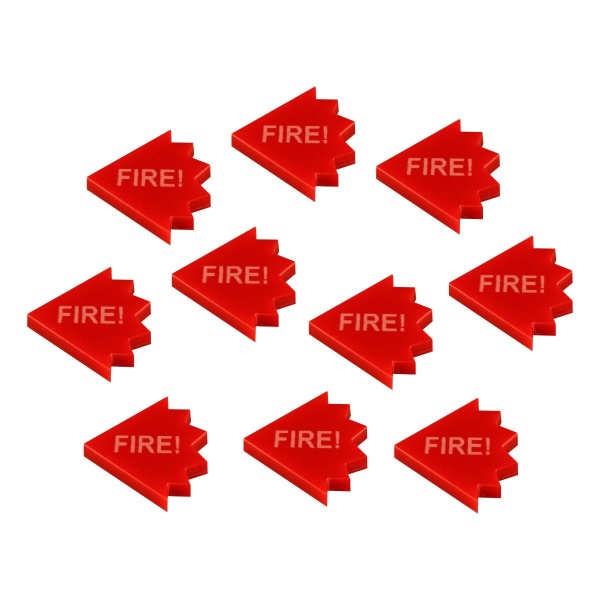 Fire! Tokens, Red (10) - SPECIAL ORDER!