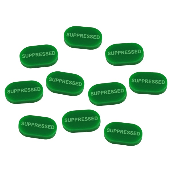 Suppressed Tokens, Green (10) - SPECIAL ORDER!