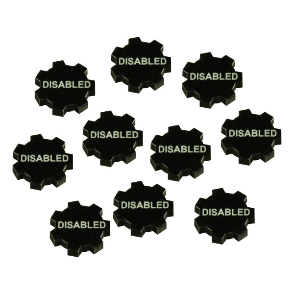 Disabled Tokens, Black (10) - SPECIAL ORDER!