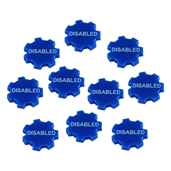 Disabled Tokens, Blue (10) - SPECIAL ORDER!