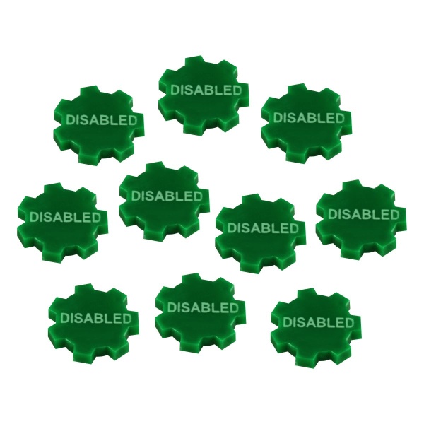 Disabled Tokens, Green (10) - SPECIAL ORDER!