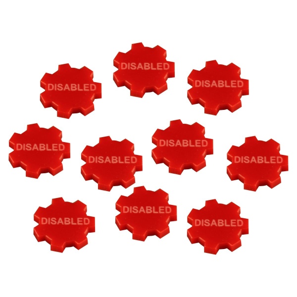 Disabled Tokens, Red (10) - SPECIAL ORDER!