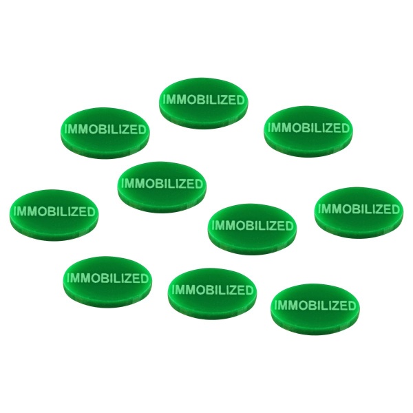 Immobilized Tokens, Green (10) - SPECIAL ORDER!